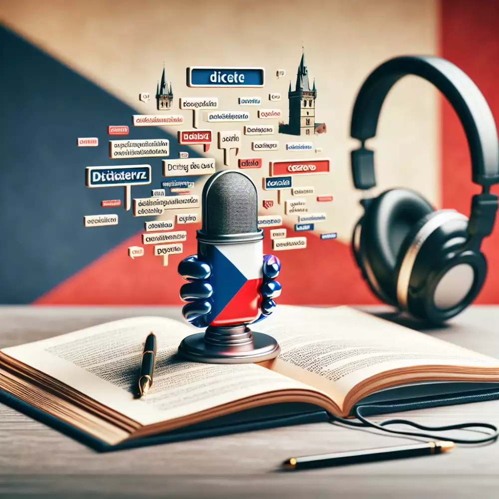 diktování textu v češtině