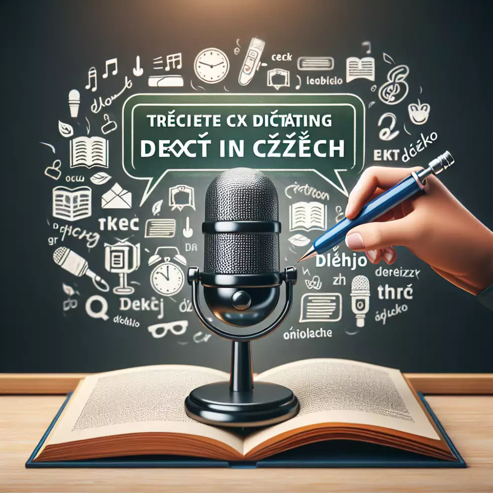 diktování textu v češtině